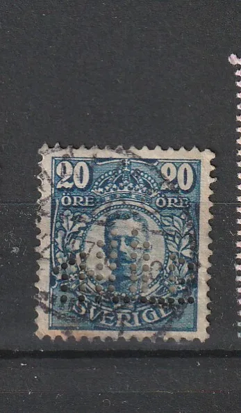 Sverige Perfin Perfins Schweden Briefmarken Sellos Timbres Stamps