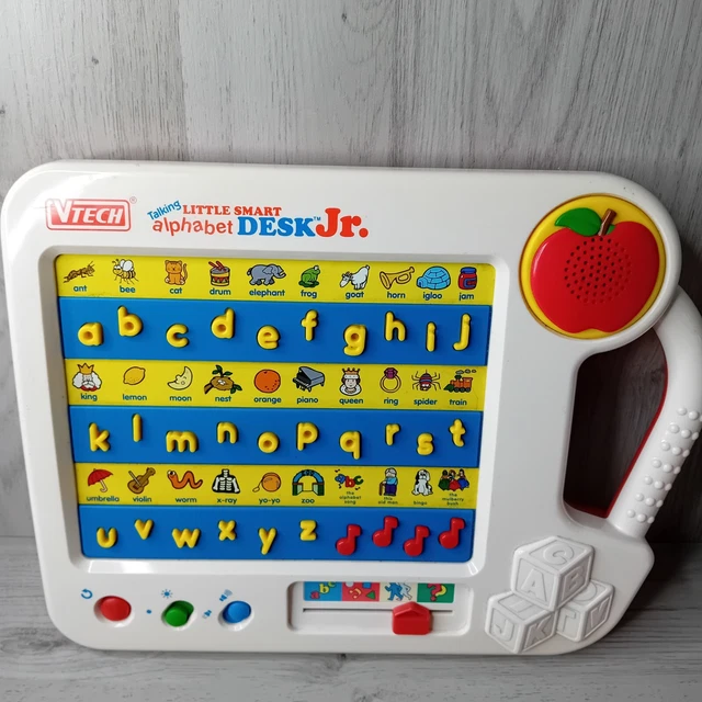 VTECH TALKING LITTLE Smart Alphabet Desk Jr - Rare Retro Educational ...
