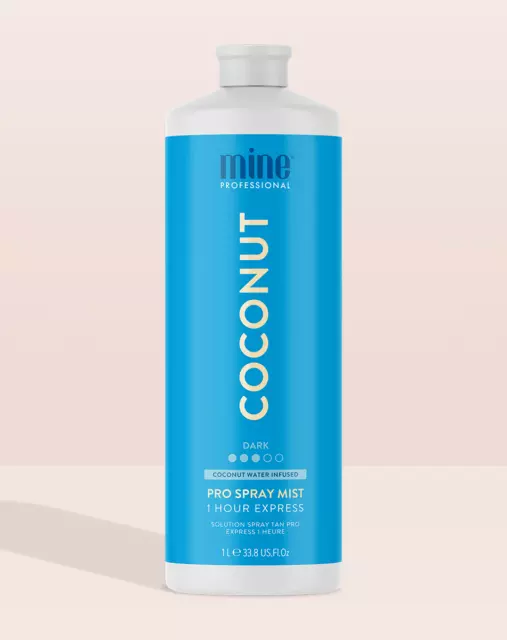 MineTan Coconut Professional Tanning Mist 1Hr Express Spray Tan Solution 1L