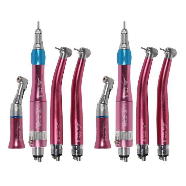 2X Yabangbang Dental High Speed Turbine Low Speed Handpiece Wholeset Pink