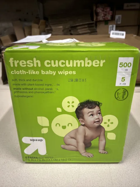 Huggies Fresh Cucumber Cloth-Like Baby Wipes (500 Wipes)