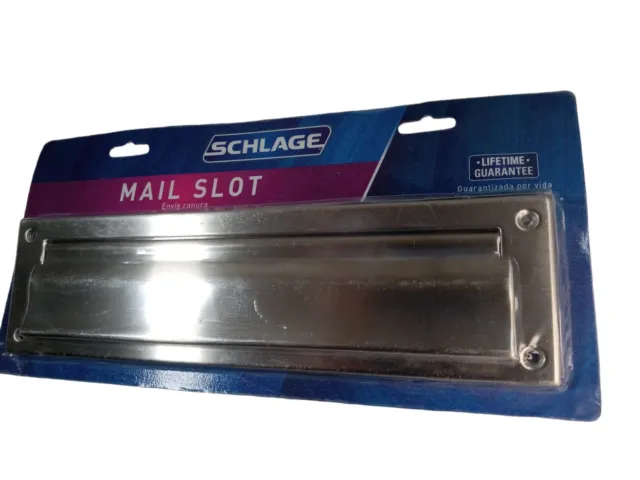 Schlage SC620B-619 MAILBOX Mail Slot 3-1/2"  L 13" W Brass Satin Nickel 5849518