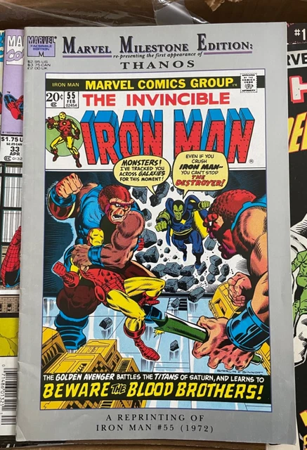 Marvel Milestone Edition Invincible Iron Man #55 Comic Book Thanos Avengers