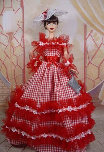 BARBIE DOLL RED CARPET ROBE DE BAL EVENING DRESS #08258