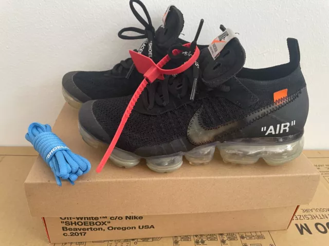 AIR VAPORMAX OFF WHITE Black Grey Uk11 Mens Pre Owned Condition
