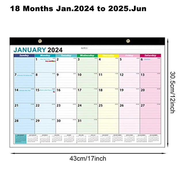 WITH STICKERS TO Do List Jan 2024 June 2025 Planning Tear Off Wall