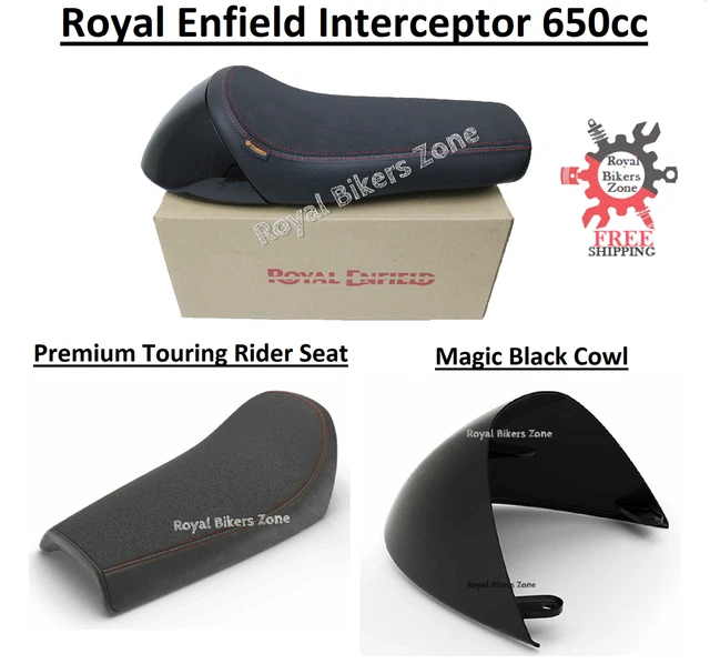 ROYAL ENFIELD INTERCEPTOR 650 "Premium Touring Rider Seat" With "Black