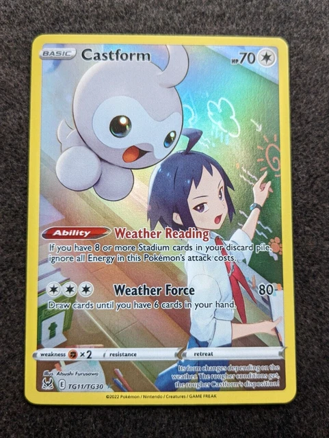 Castform - Full Art - TG11/TG30 - SM Lost Origin Trainer Gallery - Pokemon