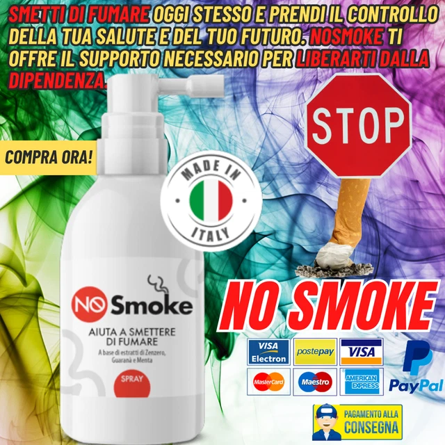 NO SMOKE spray cosa mettere in bocca al posto della sigaretta stop sigarette fum