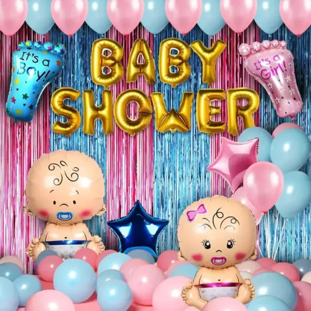 Bébé Douche Ballons Garçon Fille Rose Bleu Thème Révèle Genre Fête Décor Balons