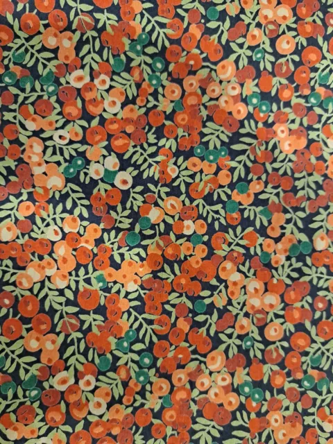 Liberty of London Wiltshire tana lawn fabric 25 x 84cm apricot rust teal berry