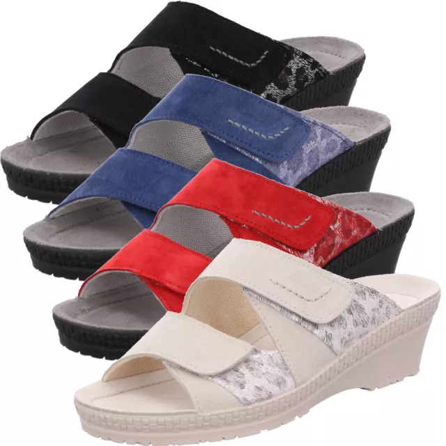 Rohde Femmes Cuir Mules Fermeture Scratch Sabots Neustadt-50 1471