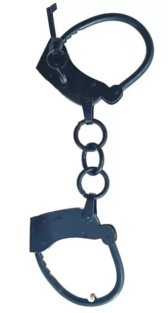 Réplique De Menottes En Fer Avec 2 Clés - Artisanat Rare - Style Police