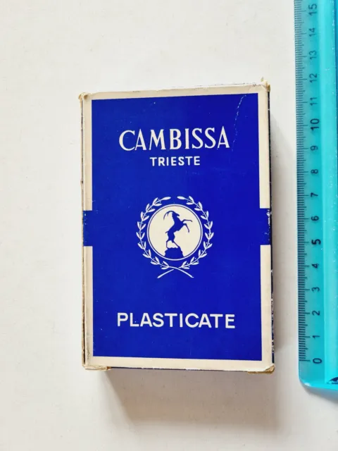 Carte Da Gioco Cambissa Plastificate Original Vintage Playing Cards New