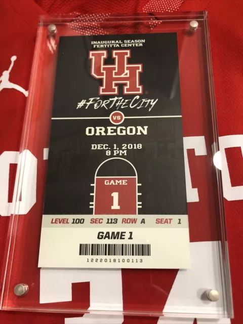 Fertitta Center Innagural Game Commemorative Ticket- Houston Cougars Basketball