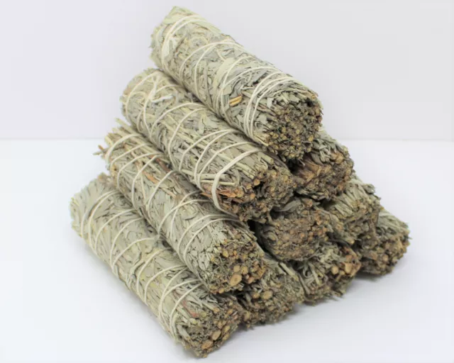 Blue Sage Smudge Stick: 8 Wand Bulk Pack! (House Cleansing Negativity Removal)