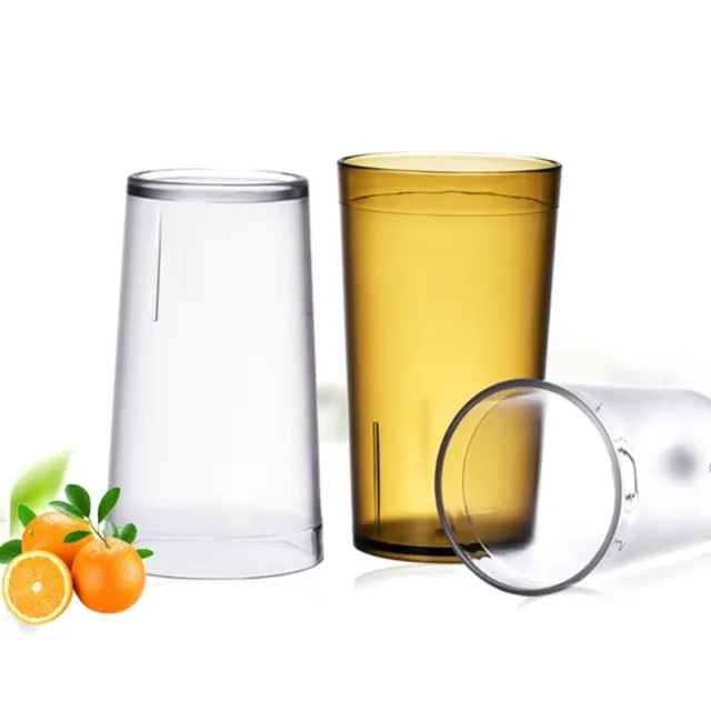6pcs Plastic Water Tumbler Drinking Glasses Shatterproof Juice Cups Unbreakable