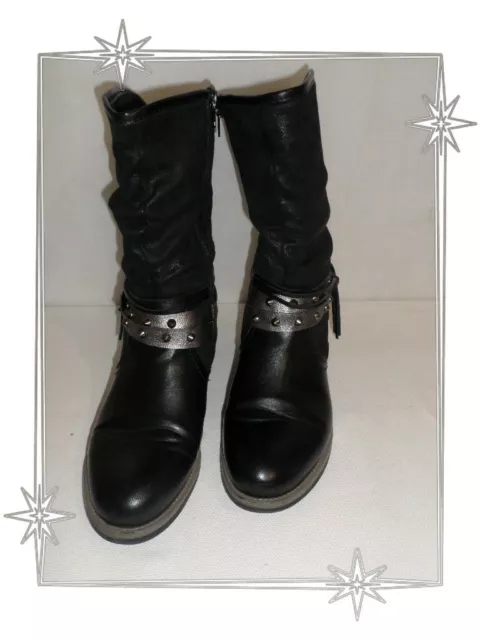 Bottes Bottines Fantaisies Noires  Fourrées Liberto Pointure 40