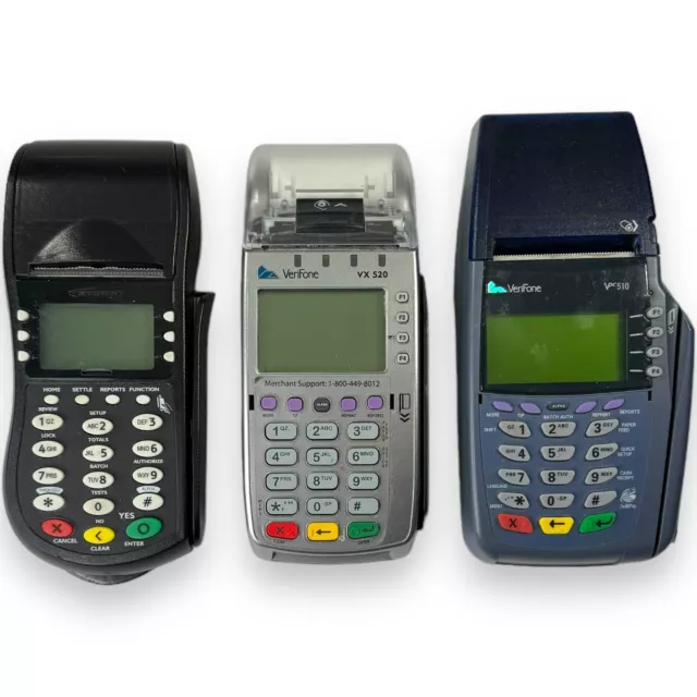 Verifone VX520,VX510, Hypercom T4205 Credit Card Machine Terminal Reader Lot 3
