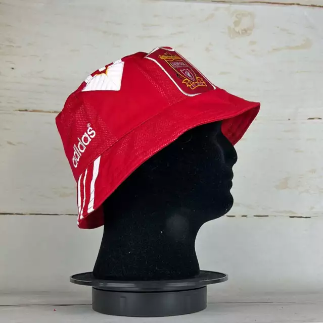 Liverpool 1995/1996 Upcycled Home Shirt Bucket Hat