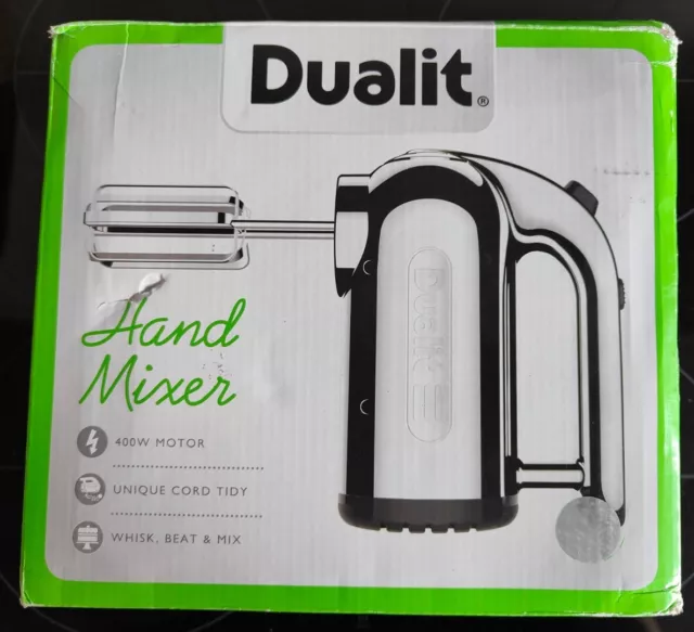 Dualit Hand Mixer, 400W, 4 Speed Settings, Chrome