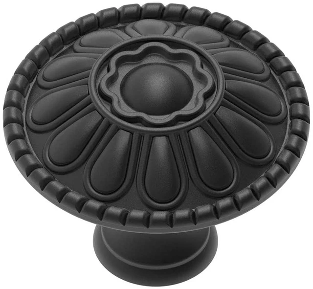 9-Pack of Matte Black Kitchen Cabinet Knobs Pulls, Matte round Farmhouse Dresser