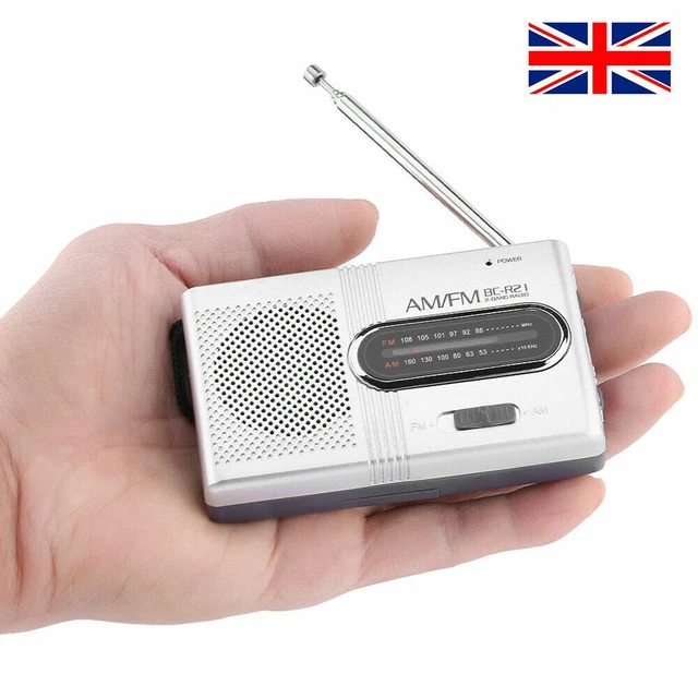 Portable Mini Pocket Travel AM FM Radio Battery Powered Built-in Speaker Stereo