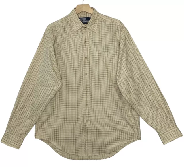 Polo Ralph Lauren Glover Button Up Shirt Mens Medium Plaid Long Sleeve