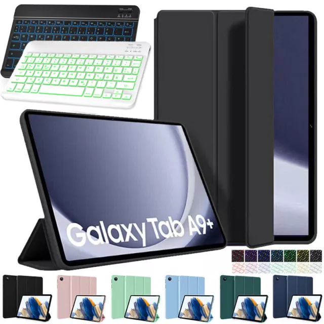 Beleuchtete Tastatur Maus Hülle Für Samsung Galaxy Tab A9+ A9 Plus A8 A7 QWERTZ