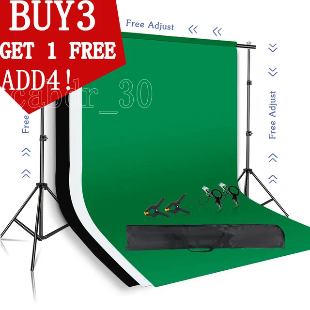 3M PHOTOGRAPHY STUDIO Background Green/ White Screen Backdrop Photo £6. ...