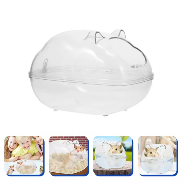 Plastic Hamster Bathroom Chinchilla Sand for Hamsters Clear Container