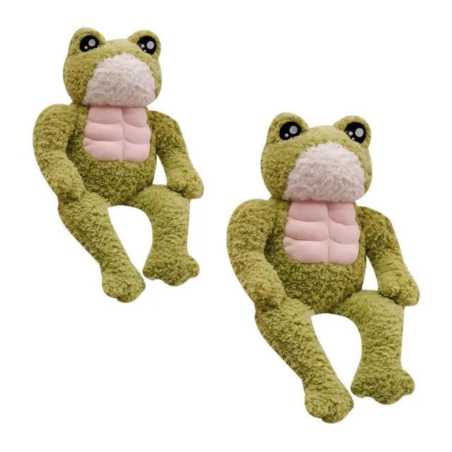 CARTOON PLUSH FROG Figure Toy Muscle Frog Stuffed Animal Frog Pillow $20.16  - PicClick AU