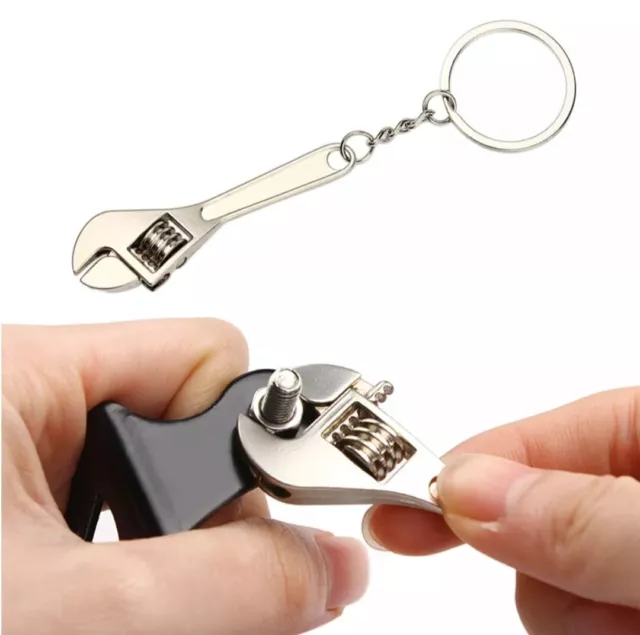 Mini llave y llavero portátil de Metal para coche, llave Universal ajustable