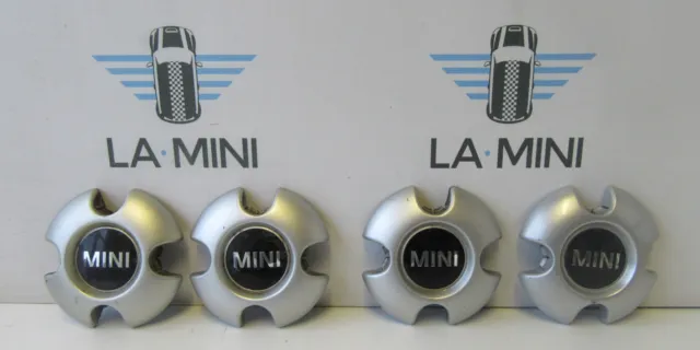 Genuine MINI Silver Centre Cap / Hub Cap Set For Steel Wheels - R56  - 6862440