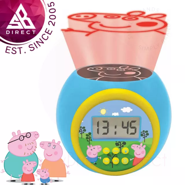 Lexibook Enfants Projecteur Réveil Avec Minuteur │ Digital LCD Écran │ Peppa Pig