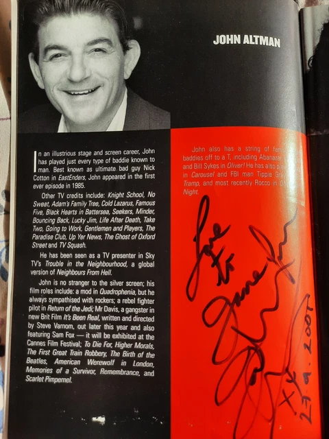 John Altman Signed Autographed Programme Chigago