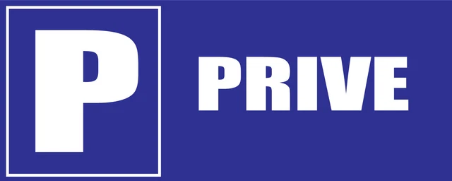 Panneau Interdiction De Stationner Parking Privé - 230 Mm - Vinyl