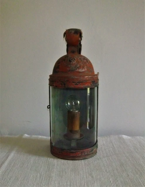 Antiguo Farol De Pared De Metal Ppios S.xx
