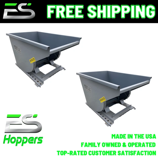 Two-1/2 Yd Wright Self Dumping Hopper- Trash -Dumpster- Recycling- Free Shipping