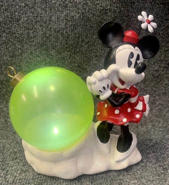 DISNEY MINNIE MOUSE Christmas Holiday Light Up Figure Green Tree