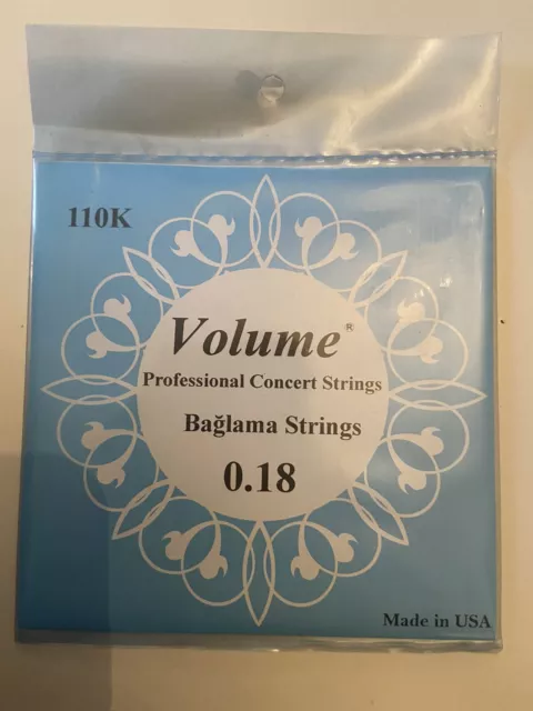 Volume Professional Baglama Strings Saz teli 0.18lik