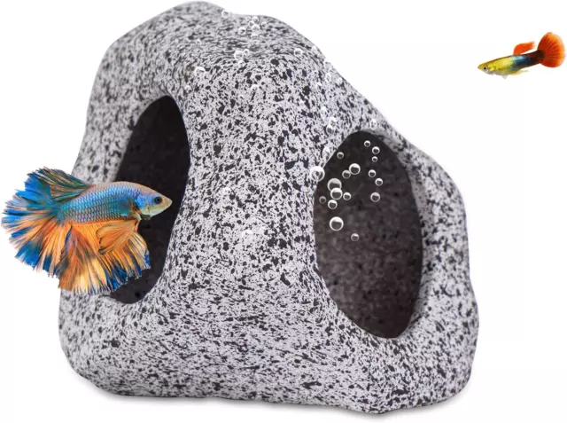 Aquarium Decorations Cave Betta Fish Tank Accessories Rock Cave Decor for Shrimp