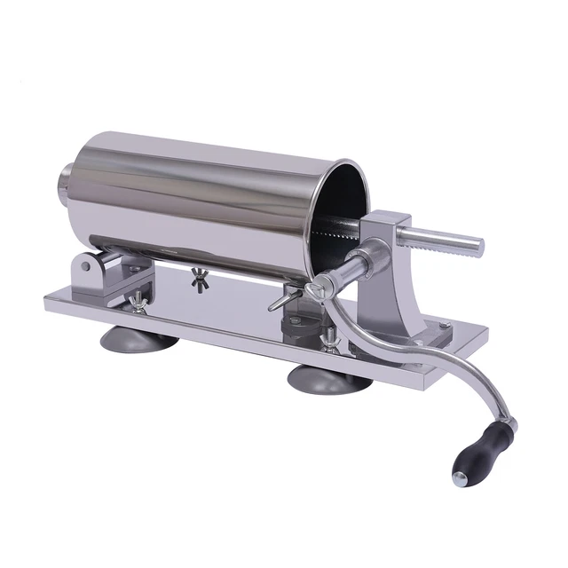 Horizontal Sausage Stuffer Maker Stainless Steel Manual Homemade Time-saving New