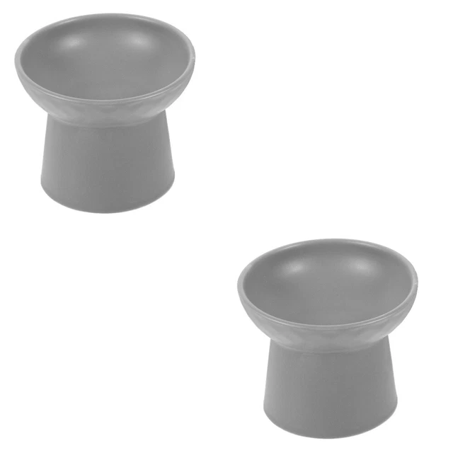 2 ciotola rotonda per cani gatto alimentatore per gatti in ceramica ciotola per cibo inclinata