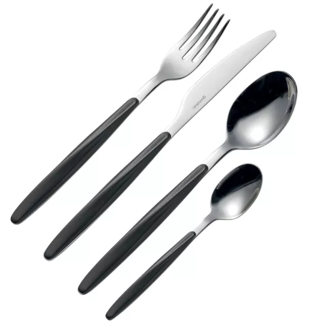 NEW Guzzini My Fusion Cutlery Black Set 24pce