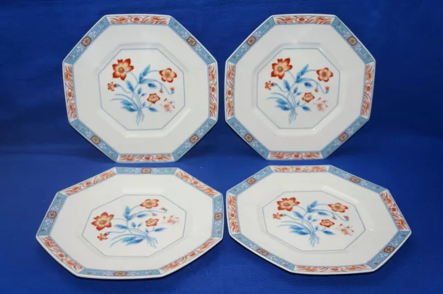 Fitz & Floyd Jardin de Chine (4) Salad or Snack Plates, 7 3/4"