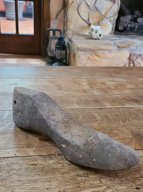 Antique Primitive Wooden Cobbler Shoe Form or Mold Farmhouse Decor Estate Find