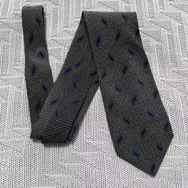 Barneys New York gray Italian silk tie