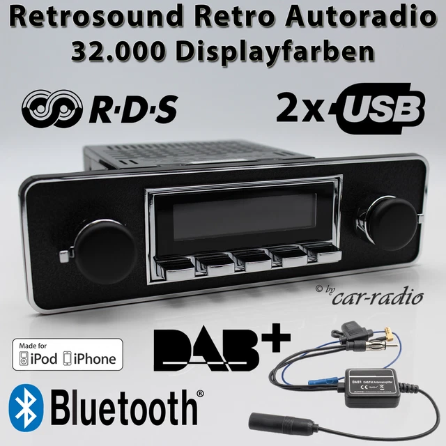 RETROSOUND MOTOR6 DAB+ Komplettset TRIM Oldtimer Retro Autoradio USB