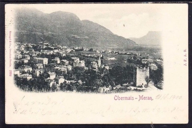 ks068  CARTOLINA  OBERMAIS - MERAN 1900+++